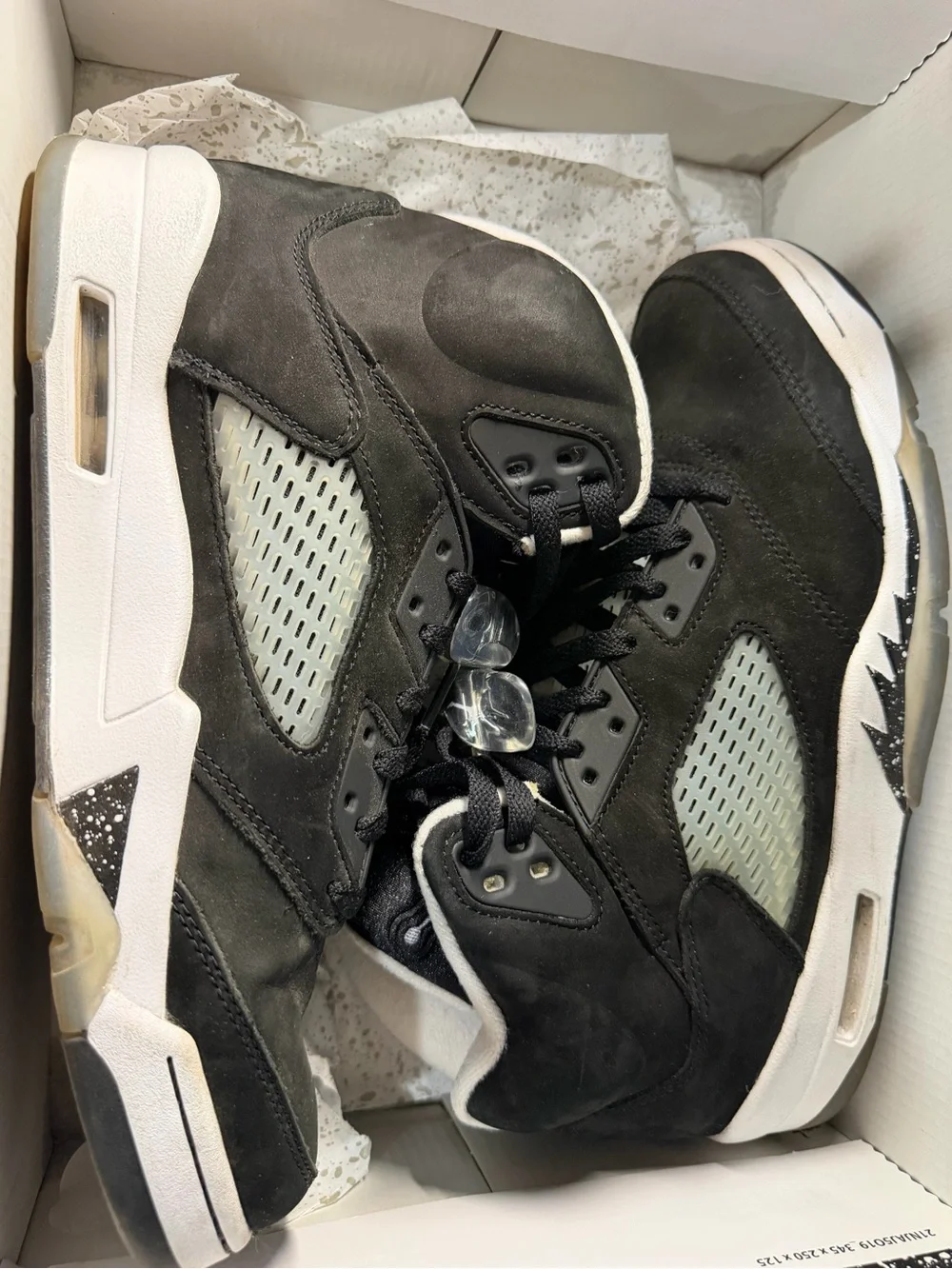 Jordan Air Jordan 5 Retro Black Cool Grey White Box Label size 8 1/2